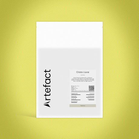 White paper with 'Artefact' branding on a yellow textured background