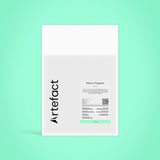 Product packaging with 'Artefact' branding on a light green background
